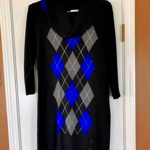 Argyle sweater dress